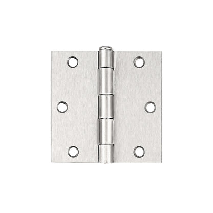 Interior Door Hinges Brushed Nickel Satin Nickel, 3.5 X 3.5 Inch Door Hinges Rounded 5/8" Radius Corners, 1/4" Radius Corner, Square Corner DH3535