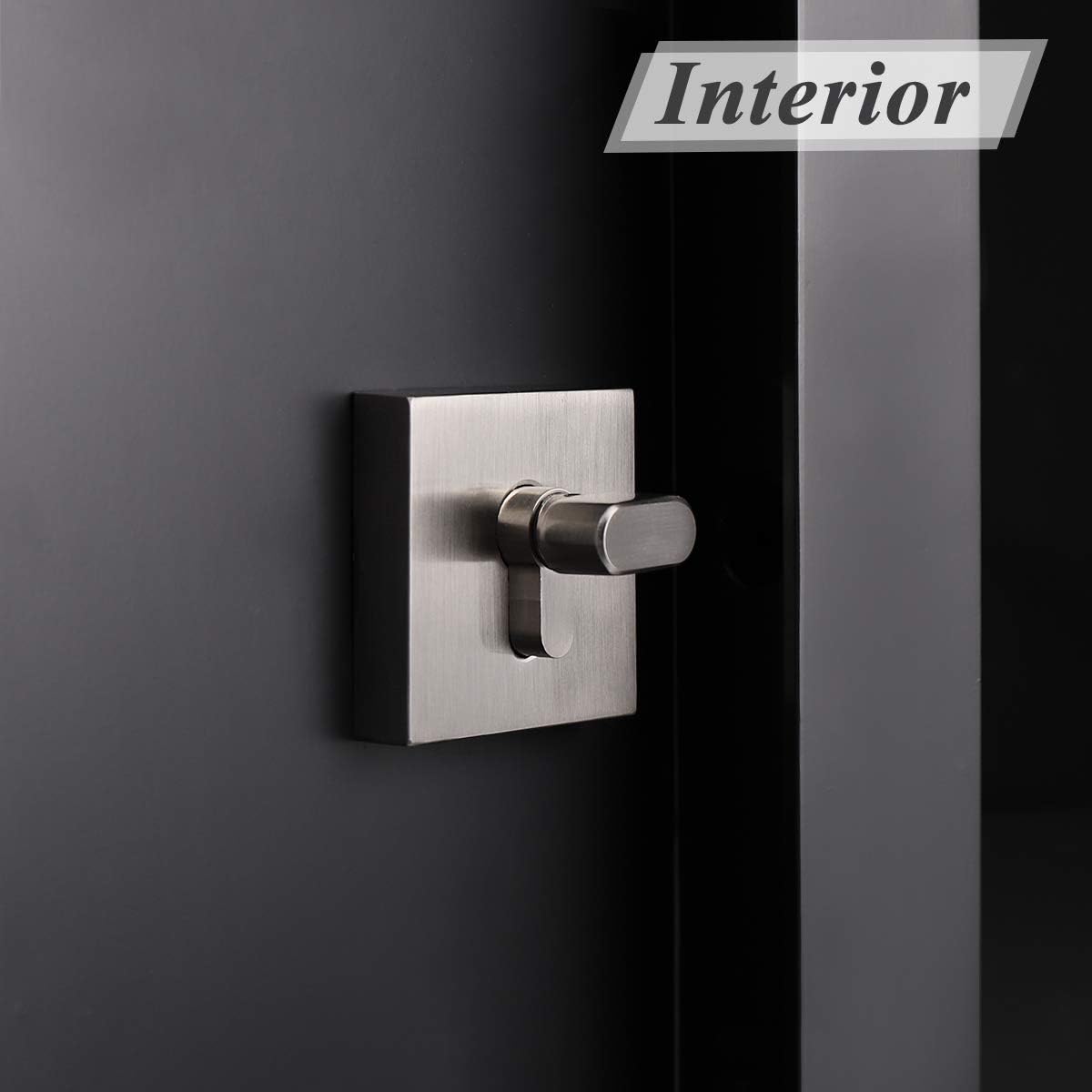 Square Single Cylinder Deadbolt Satin Nickel Keyed Entry Door Lock DLD105SN