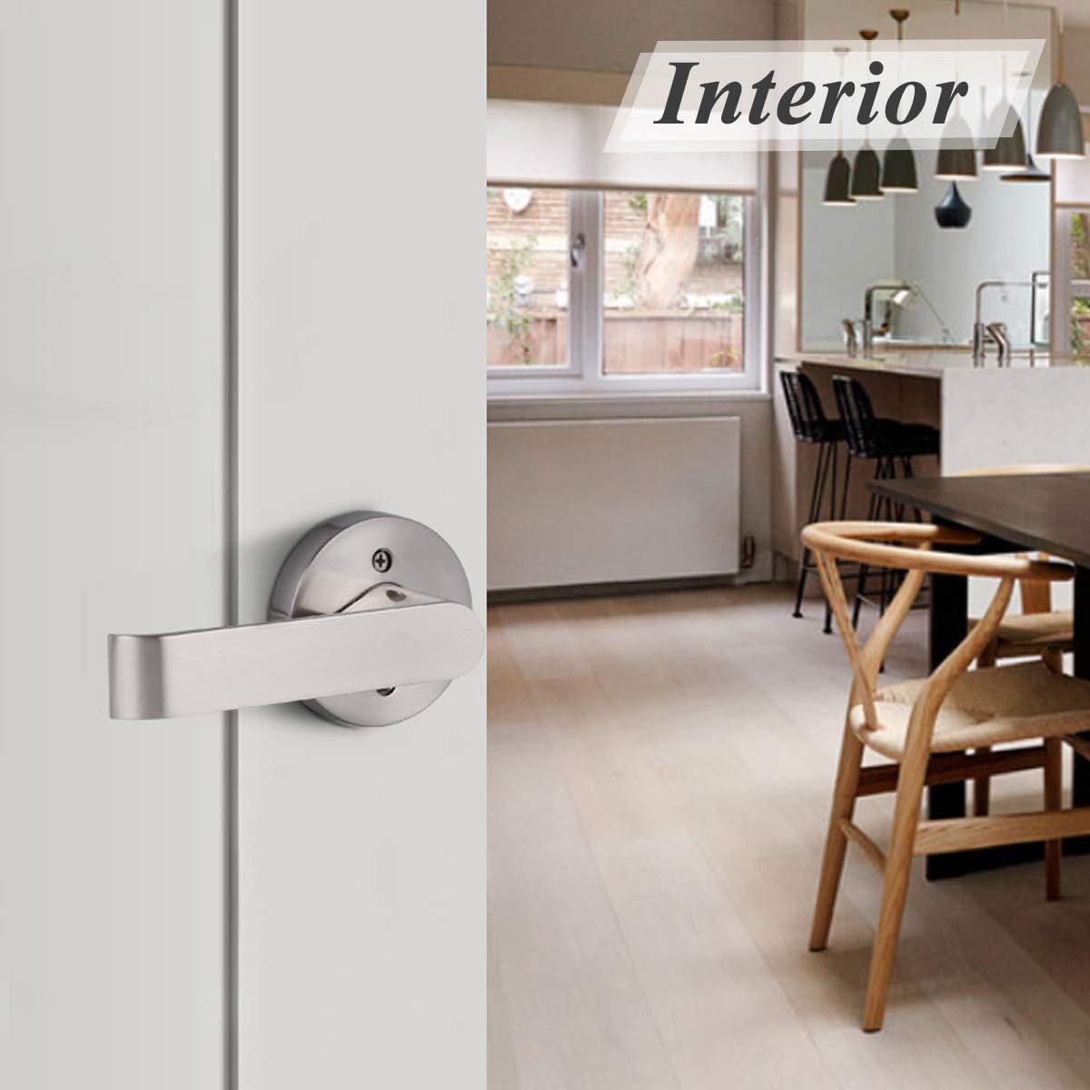 Fashion Heavy Duty Door Handles Brushed Nickel Privacy/Passage Door Lock Levers