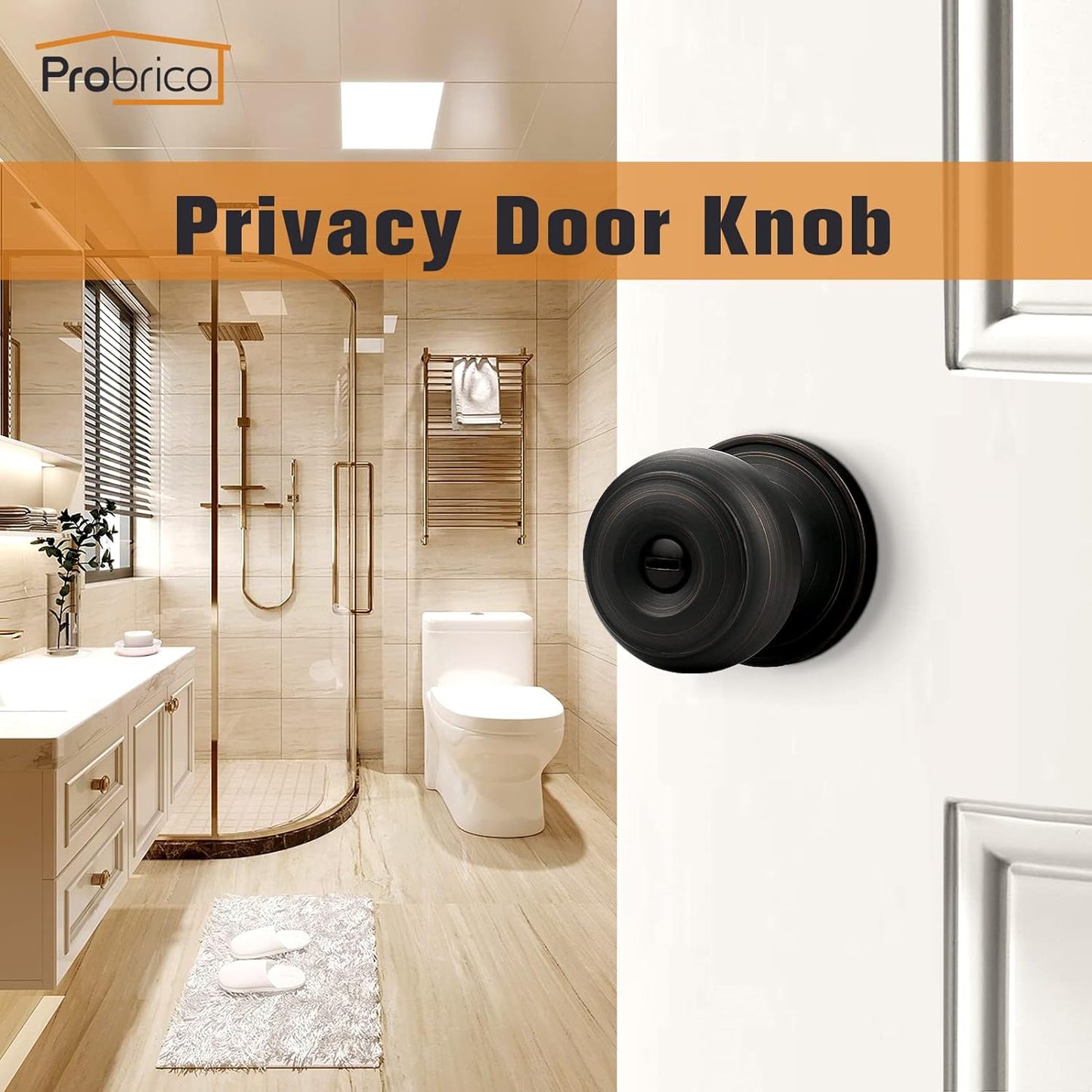 Door Lock Knobs Privacy Locks Oil Rubbed Bronze Finish DL609ORBBK