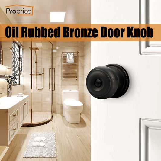 Door Lock Knobs Entrance/Passage/Dummy/Privacy Locks Oil Rubbed Bronze Finish DL609ORB