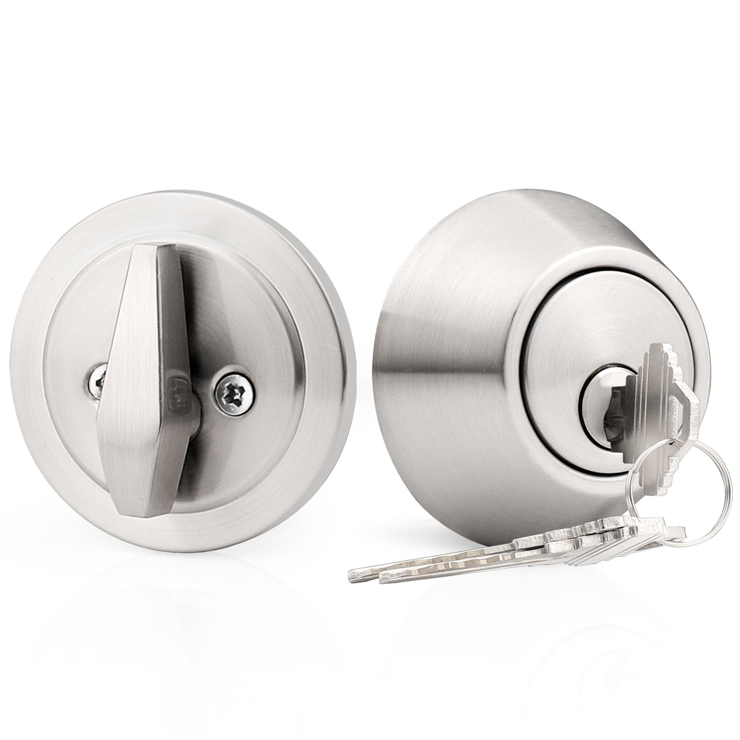 Satin Nickel Finish Single Cylinder Deadbolt Lock - DLD101SN