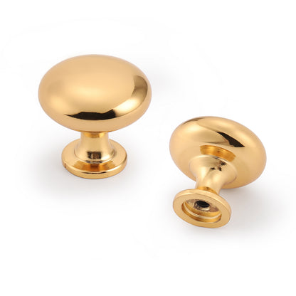 Solid Round Cabinet Knobs 1 1/5" - Gold Finish PS3910GD