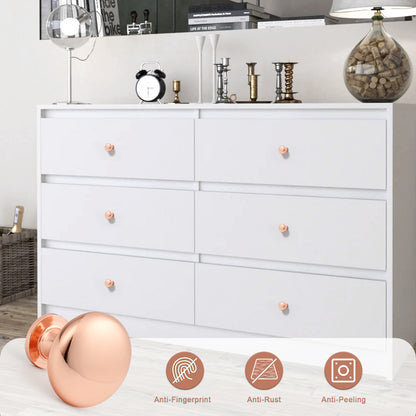 Single Hole Cabinet Knobs, Modern Style Drawer Pulls Rose Gold Knobs for Kitchen Bedroom Bathroom PS3910SF