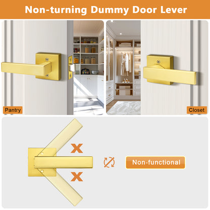 Heavy Duty Door Levers Locks Gold Finish Keyed Alike/Keyed Dummy Door Lock DL01GD