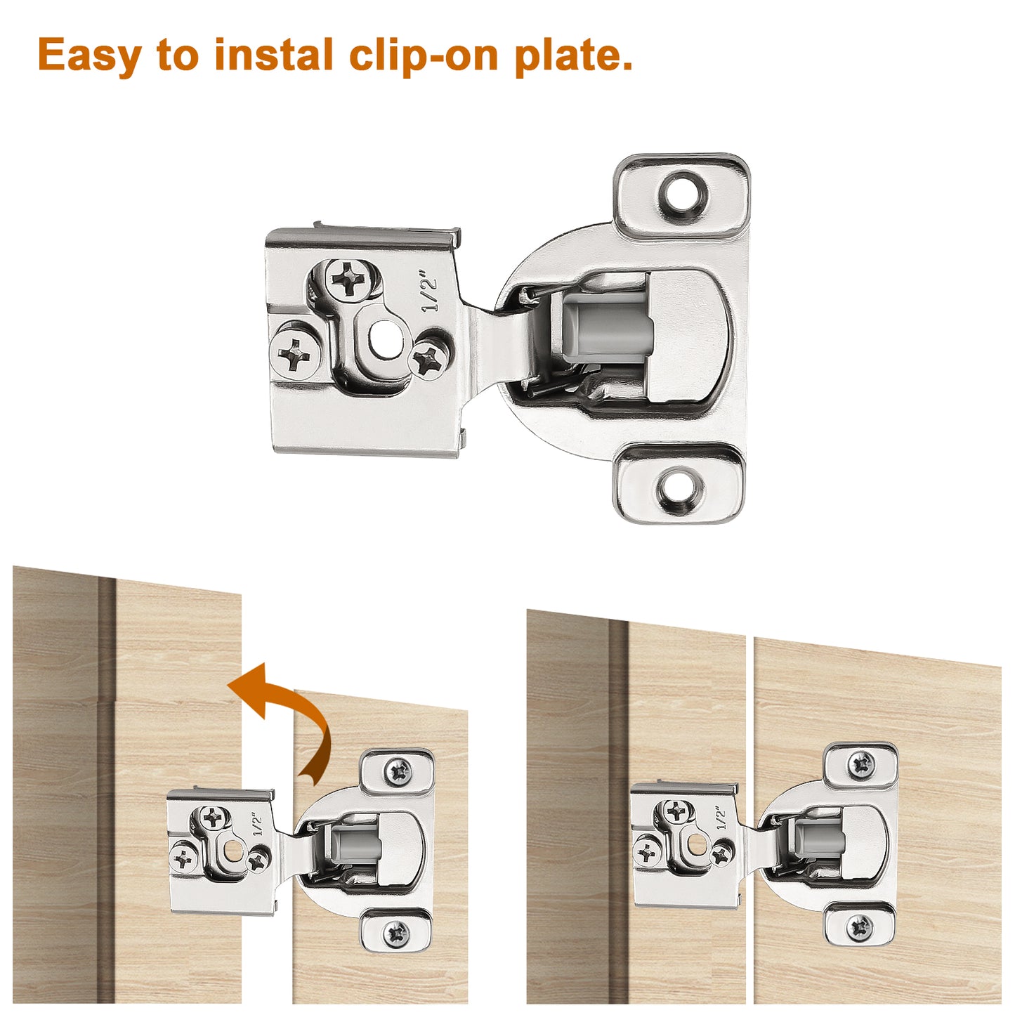 Probrico 1 Pair (2 Pack) 105 Degree Corner Cabinet Door Hinges with Mounting Screws CHM36H1-2-1pair