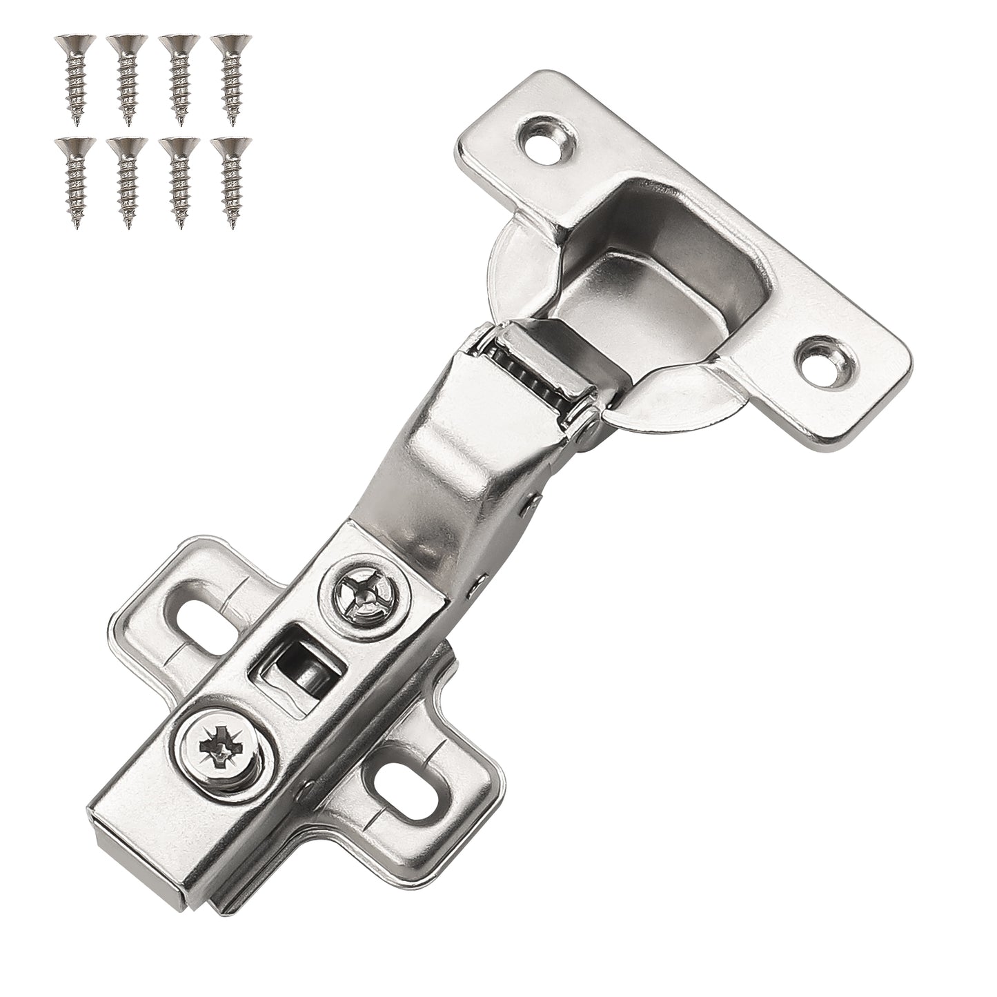 Probrico 1 Pair (2 Pack) knobelite Inset Cupboard Hinges,110 Degree Kitchen Cabinet Hinge Furniture Wardrobe Door Hinges, Soft Close Corner Cabinet Hinges