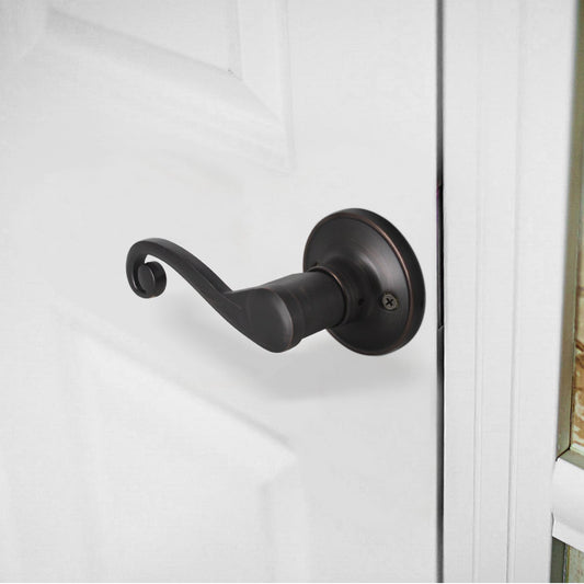 Probrico Passage Closet and Hall Door Levers Lock Oil Rubbed Bronze Finish 10 Packs - Probrico