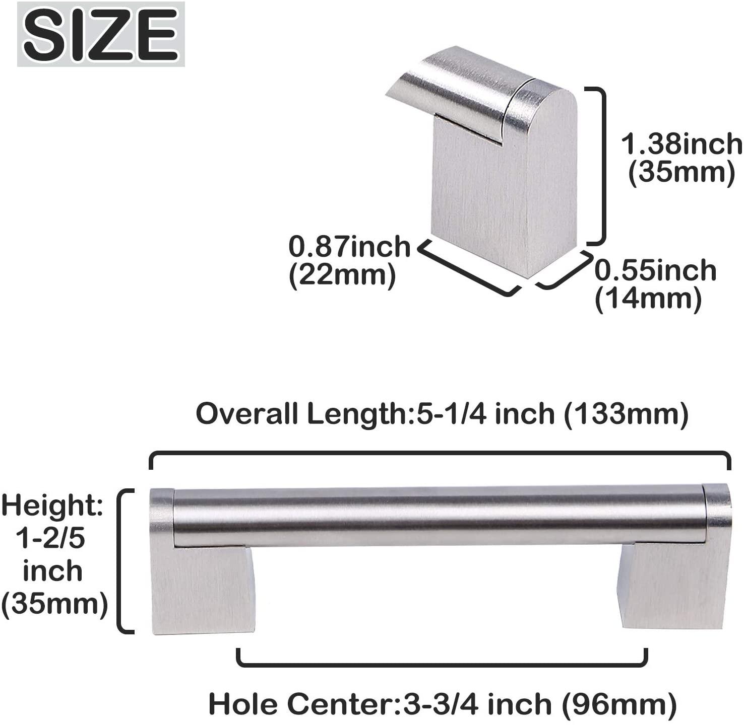 Stainless Steel Boss Bar Office Kitchen Cabinet Knob Multi-optional Cabinet Drawer Handle Pulls PD214HSZ - Probrico