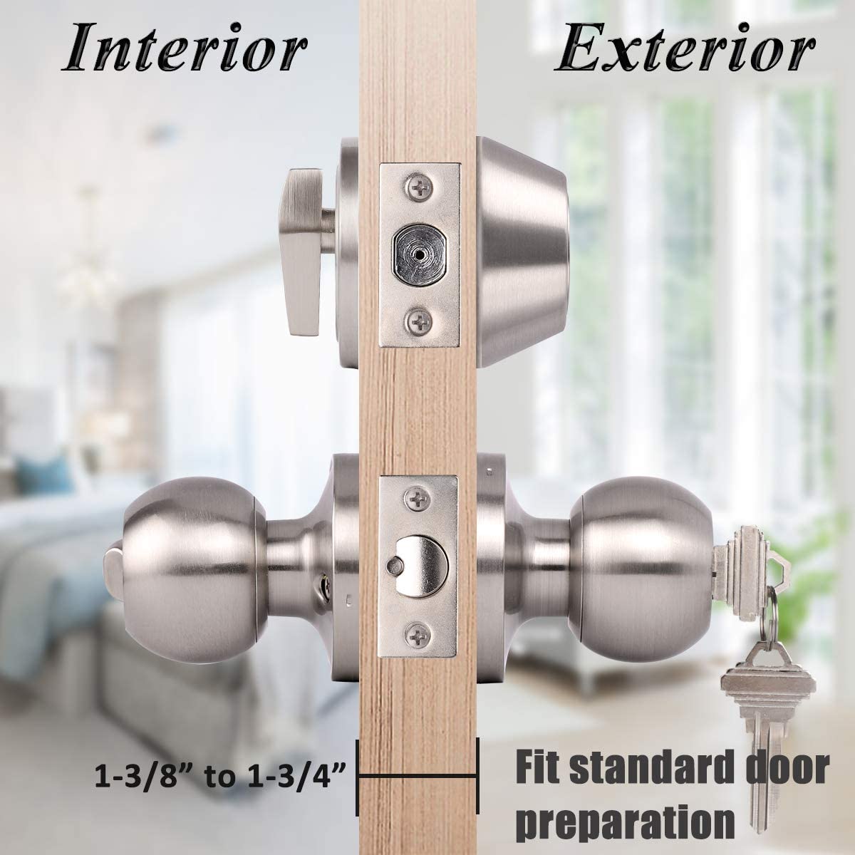 4 Sets Garage Door Keyed Dead Bolt online Cylinder Lock key Set (KEYED ALIKE)