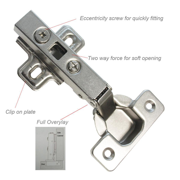 105 Degree Concealed Full Overlay Kitchen Cupboard Cabinet Hinges CHH0 ...