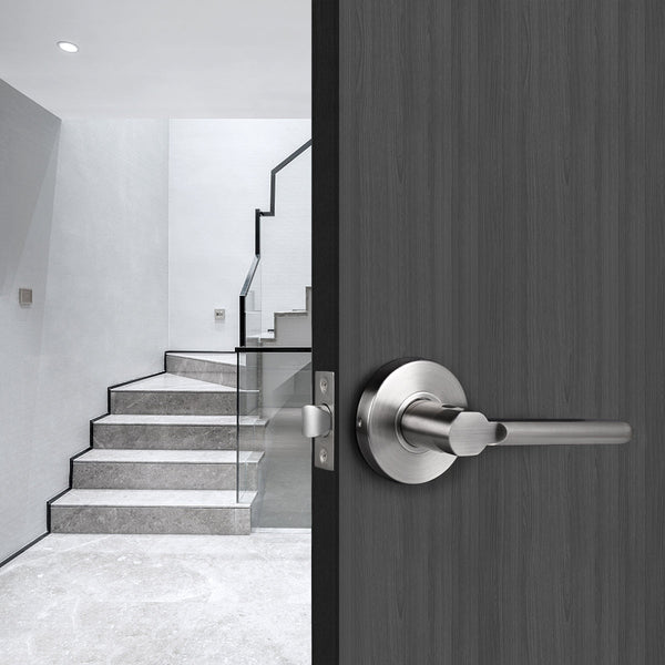 Probrico Hall and Closet Door Handles Satin Nickel Finish Passage