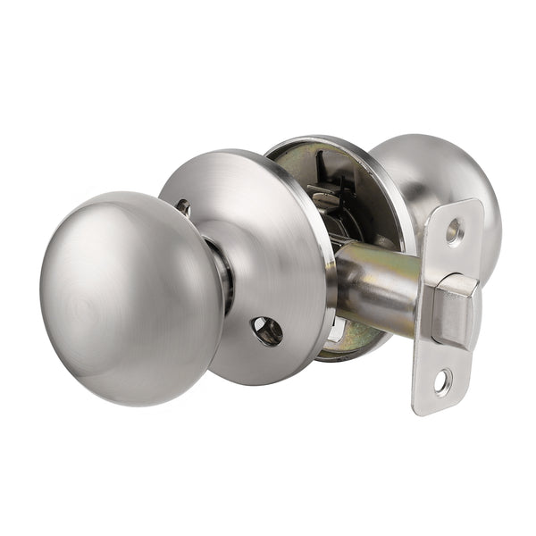 Satin Nickel Closet Hallway Passage Door Knob with Universal