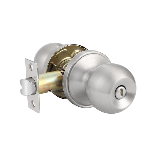 Satin Nickel Round Ball Knobs Keyed Entry/Privacy/Passage/Dummy Door Lock Knob, Satin Nickel Finish DL607SN - Probrico