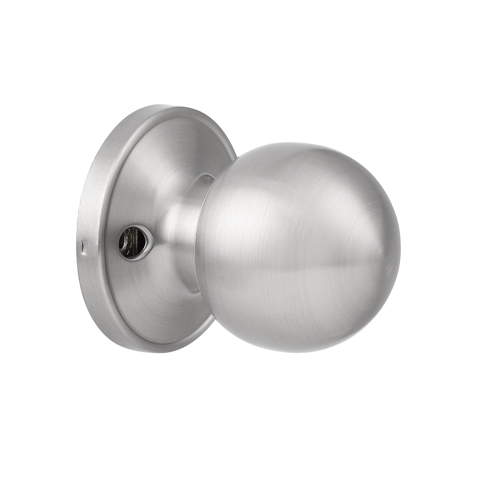 Round Ball Knobs Keyed Entry/Privacy/Passage/Dummy Door Lock Knob, Satin Nickel Finish DL607SN - Probrico