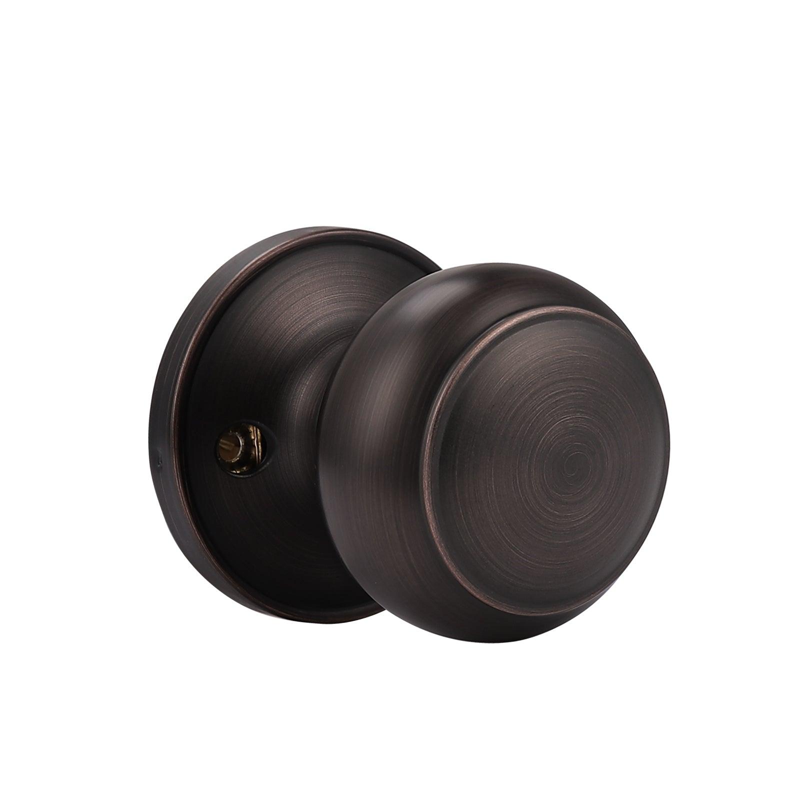 Flat Ball Knobs Keyed Alike/Entry Keyed/Privacy/Passage/Dummy Door Lock Knob, Oil Rubbed Bronze Finish DL609ORB - Probrico