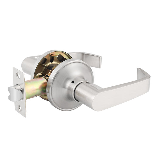 Scroll Wave Style Door Handles Satin Nickel Finish Privacy/Passage Function Door Lever Lock - DL850ASN - Probrico