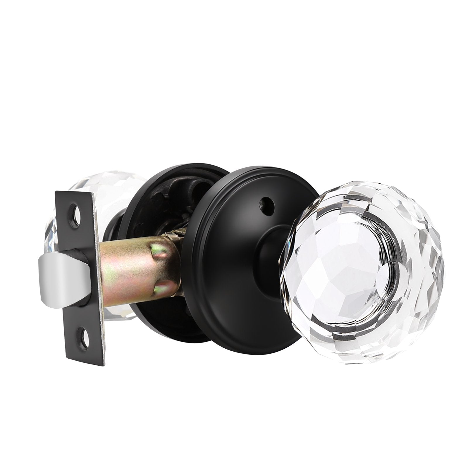 Probrico Various Styles of Black Privacy Locks Door Handle Door Knob and Crystal Door Knob 10 Pack - Probrico