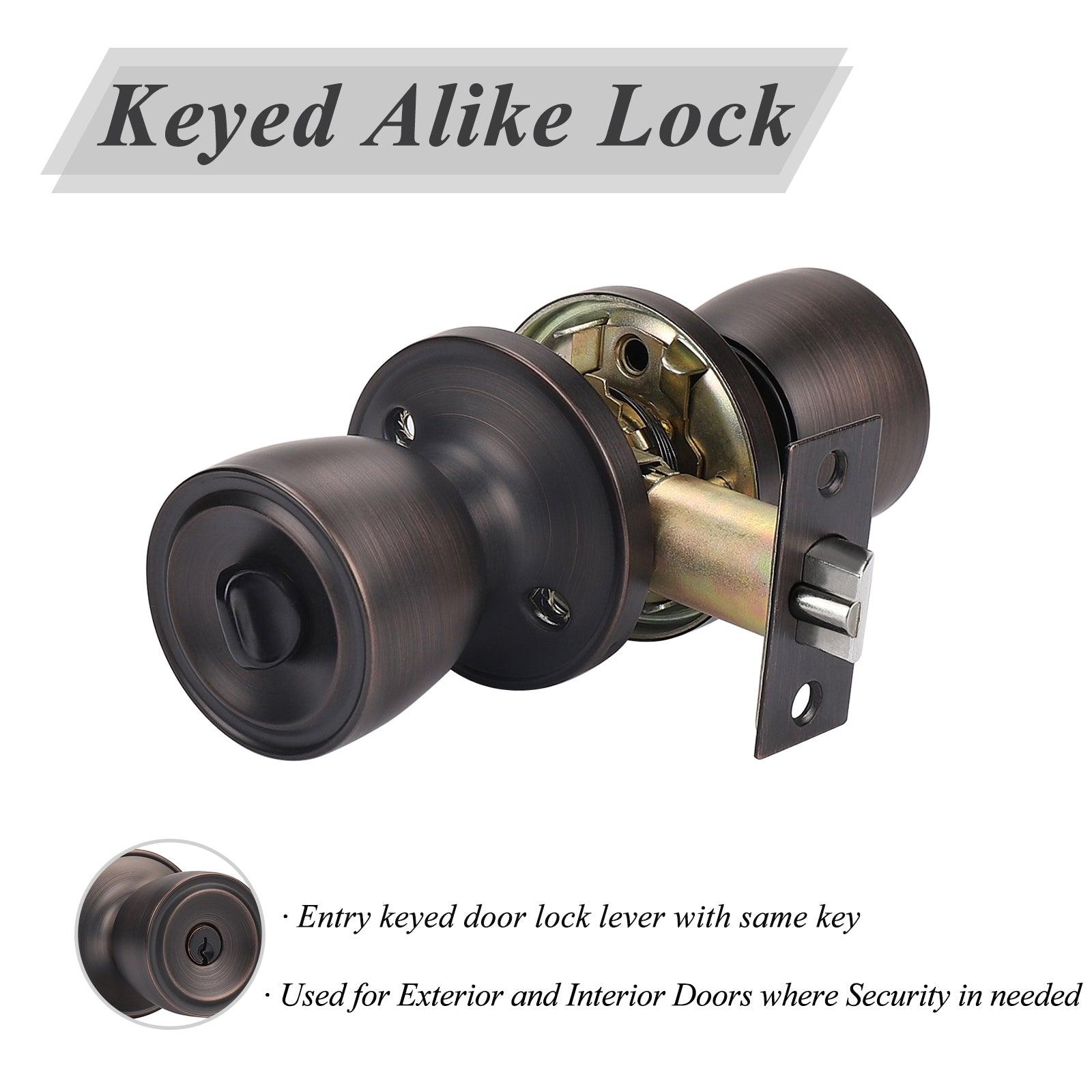 Tulip Door Knobs Oil Rubbed Bronze Finish, Entry Keyed/Privacy Lock/ Keyless Passage Dummy Knob DL591ORB - Probrico