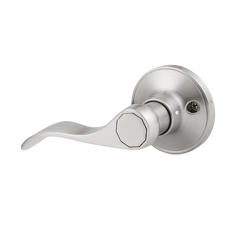 Wave Style Door Handle Keyed Entrance/Privacy/Passage/Dummy Door Lock Levers Satin Nickel Finish DL12061SN - Probrico