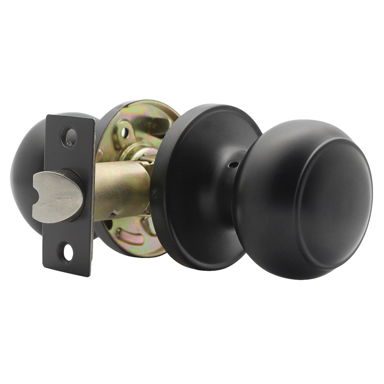 Flat Ball Knob Black Finish Keyed Alike/Keyed/Privacy/Passage/Dummy Door Knobs Locks DL609BK - Probrico