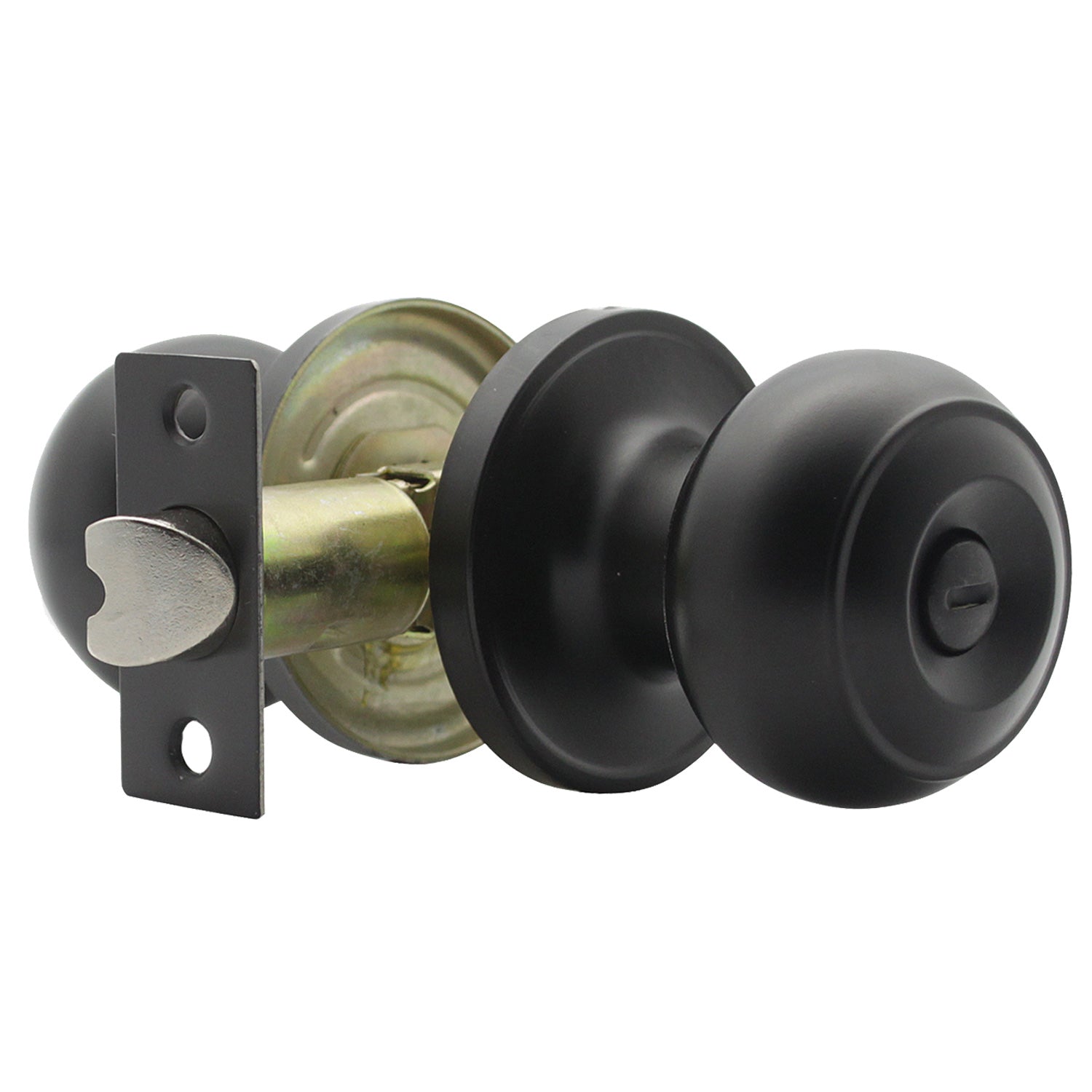 Flat Ball Knob Black Finish Keyed Alike/Keyed/Privacy/Passage/Dummy Door Knobs Locks DL609BK - Probrico